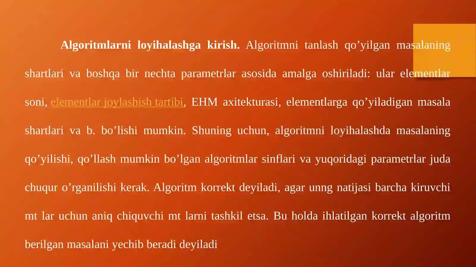 Algoritmlarni loyihalashga kirish 2