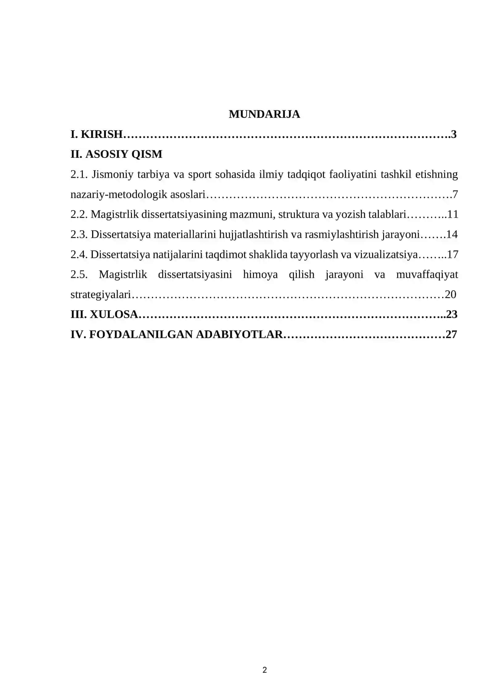 Magistrlik dissertatsiyasini himoyaga tayyorlash: hujjatlashtirish, taqdimot va himoya jarayoni 2