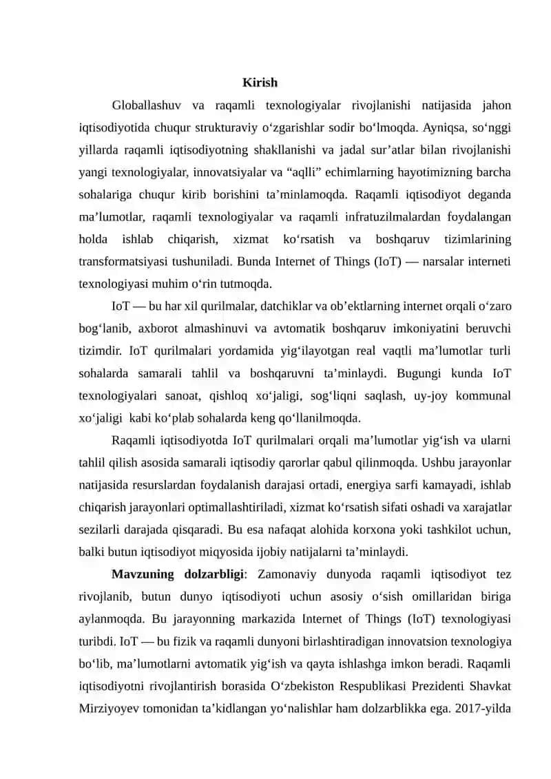 RAQAMLI IQTISODIYOTDA IOT TEXNOLOGIYASINING ASOSIY JIHATLARI 2