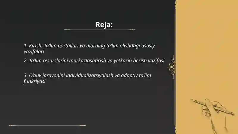 Ta’lim portallarining ta’lim olishdagi vazifalari 2