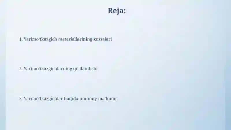 Yarim o'tkazgich materiallar 2