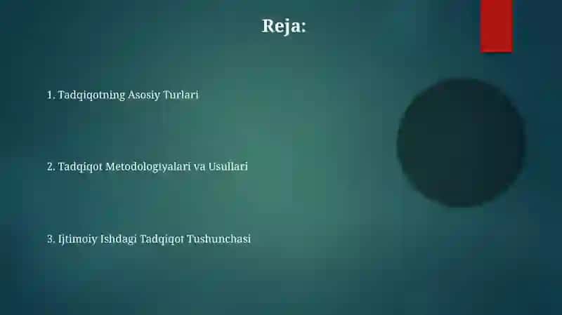 Ijtimoiy ishdagi tadqiqot tushunchasi va uning turlari 2