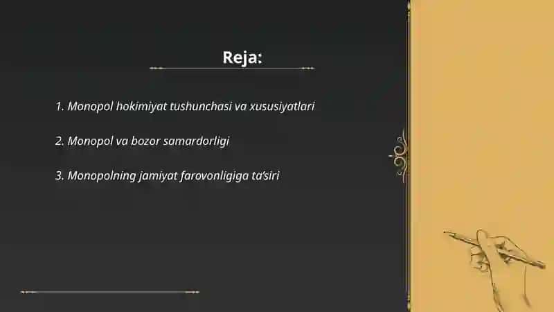 Monopol hokimiyat va jamiyat farovonlogi 2