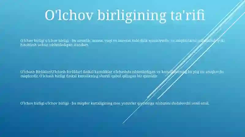 O'lchash Birliklari 2