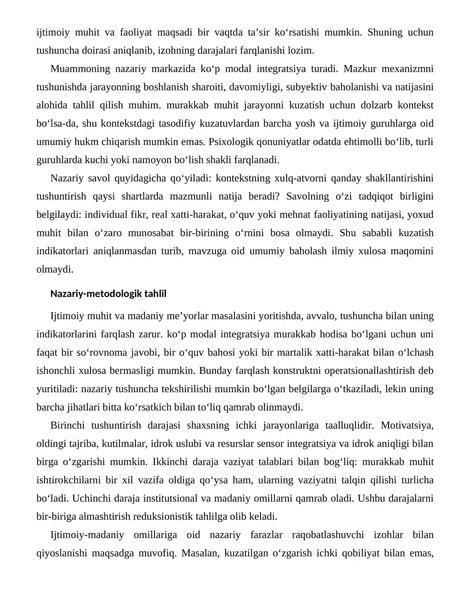 SENSOR INTEGRATSIYA VA IDROK ANIQLIGI — IJTIMOIY-MADANIY OMILLARI 2