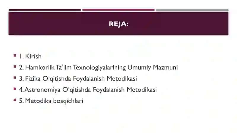 Hamkorlik ta’lim texnologiyalarining mazmuni ulardan fizika va astronomiya oʻqitish jarayonida foyda 2