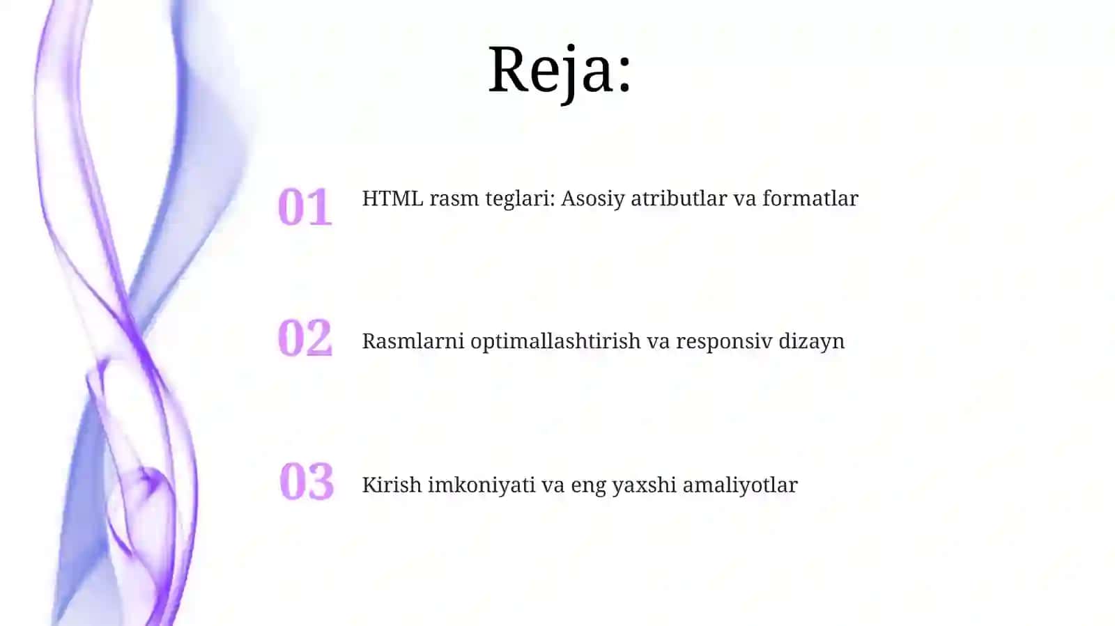 HTML rasm teglari: Kirish 2