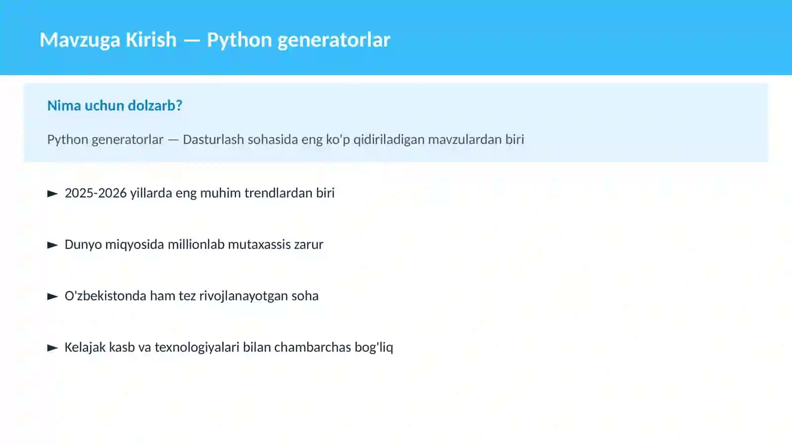 Python generatorlar 2