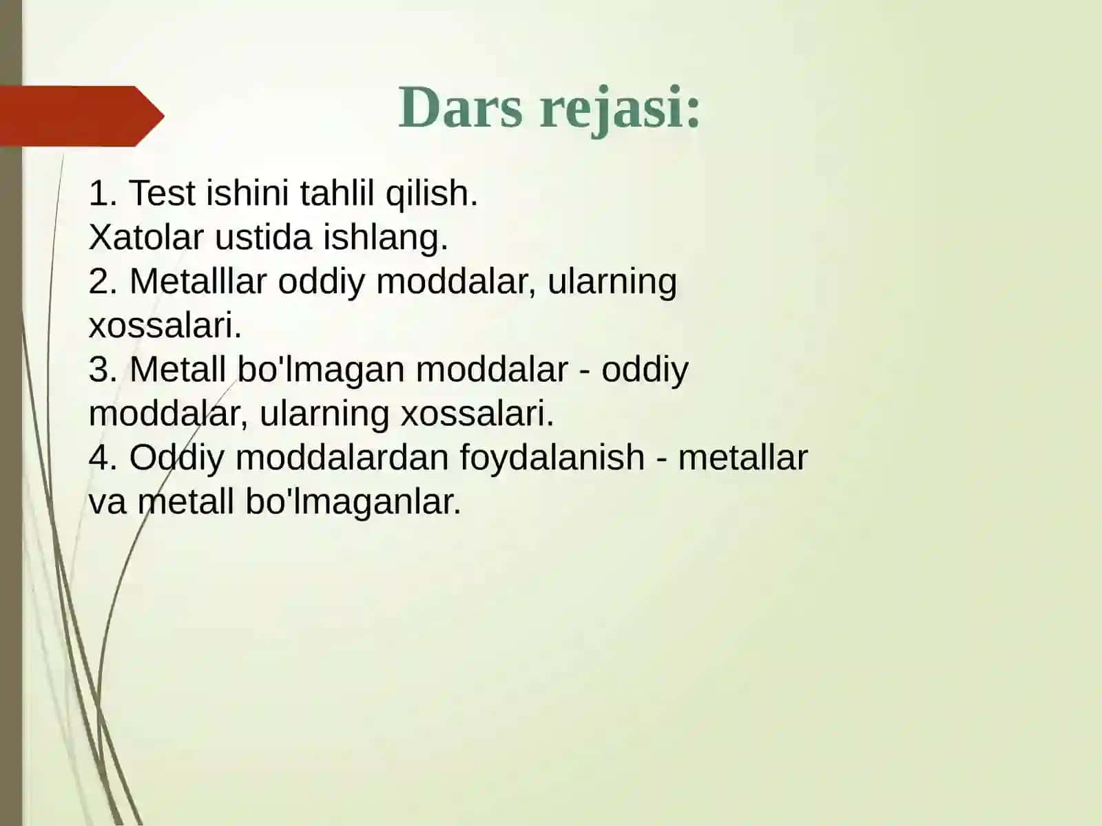 Metallar va metall bo'lmaganlarning umumiy fizik xususiyatlari 2