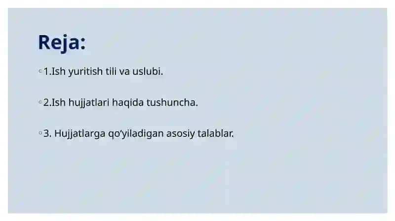 ish yuritish tili va uslubi 2