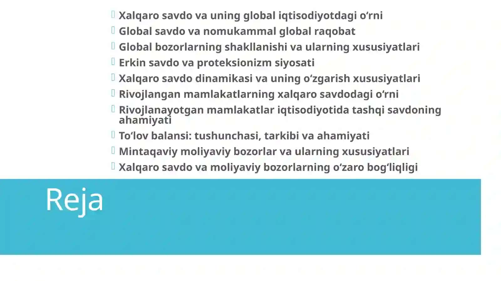 Xalqarosavdo, To’lovbalansi 2