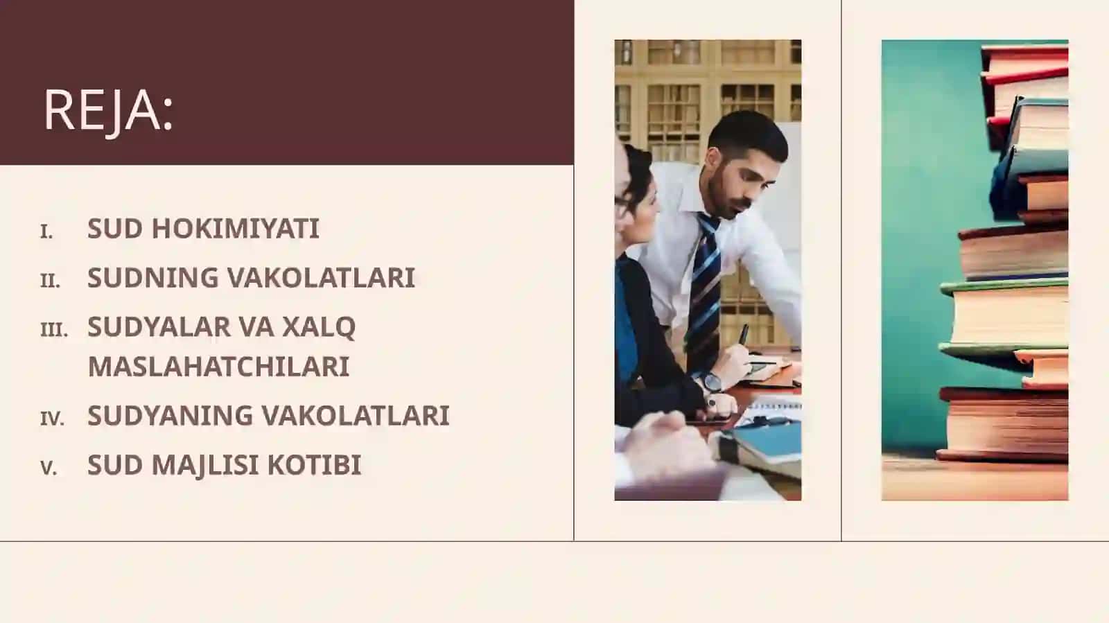 JINOYAT ISHINIYURITISHGA MA’SUL BO’LGAN DAVLAT ORGANLARI VA MANSABDOR SHAXSLAR: SUD 2