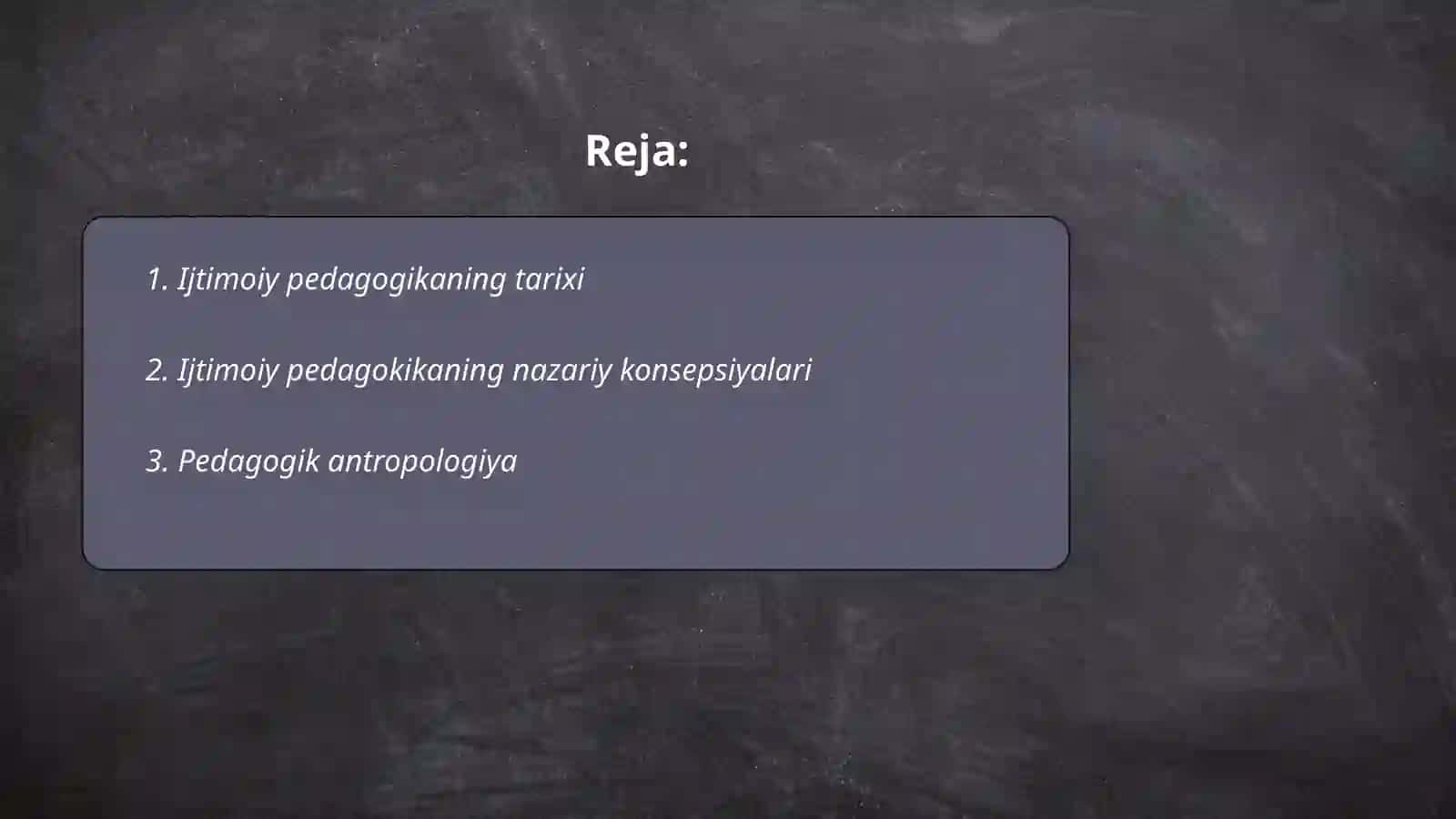 Ijtimoiy pedagokikaning nazariy asoslari 2