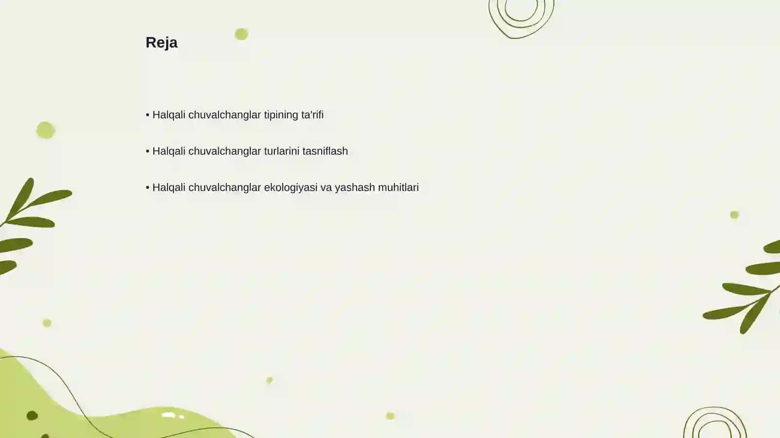 Halqali chuvalchanglar tipi 2