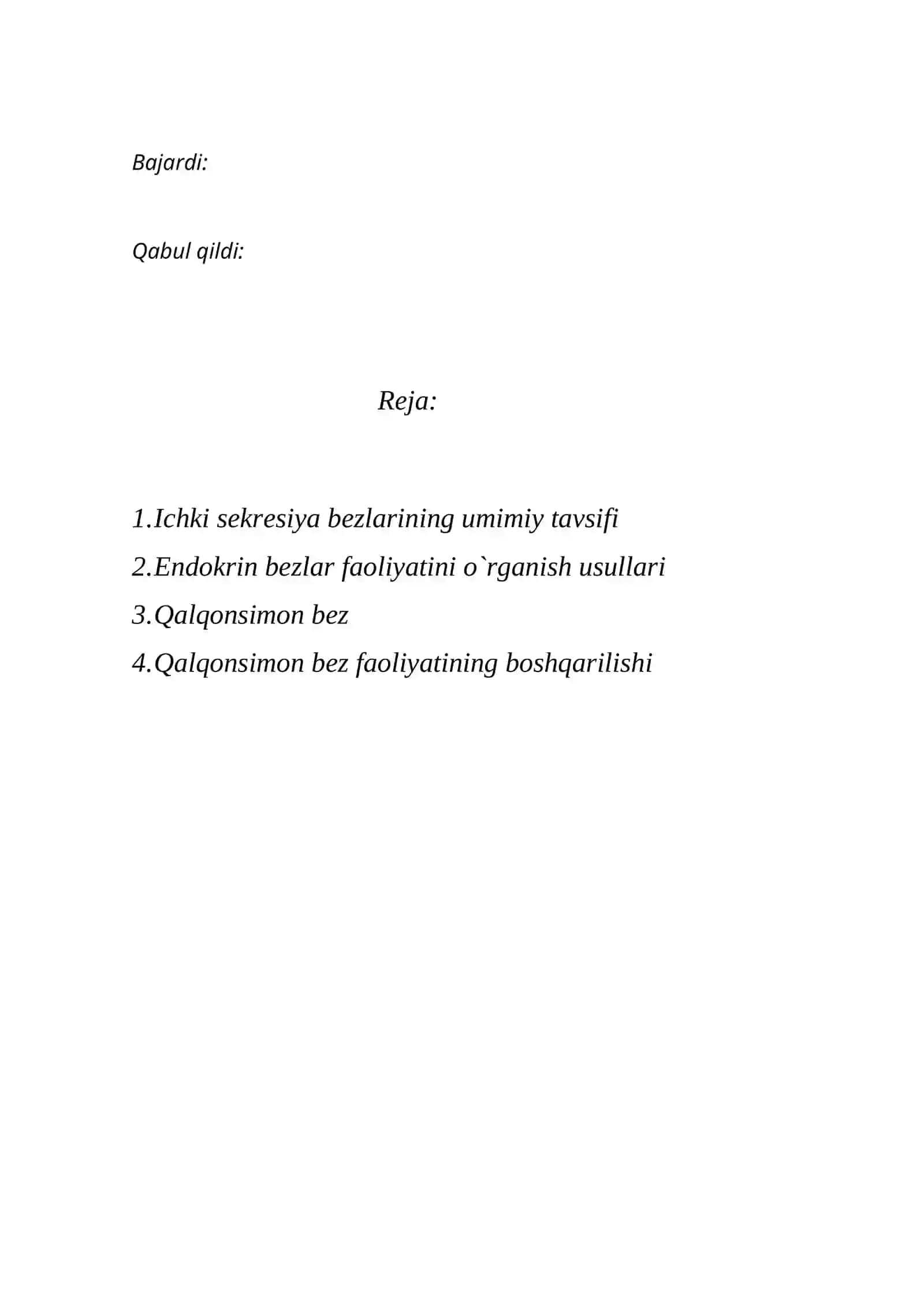Ichki sekretsiya bezlari fiziologiyasi 2