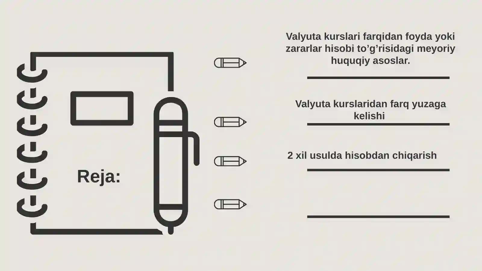 Valyuta kurslaridagi oʻzgarishlardan foyda yoki zararlar hisobi 2