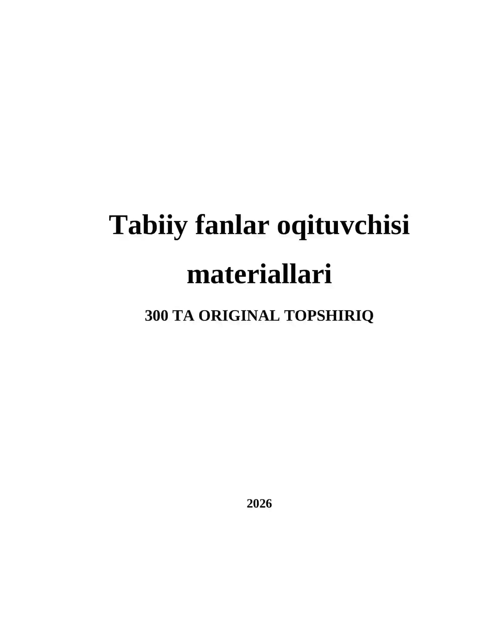 Tabiiy fanlar oqituvchisi materiallari 2