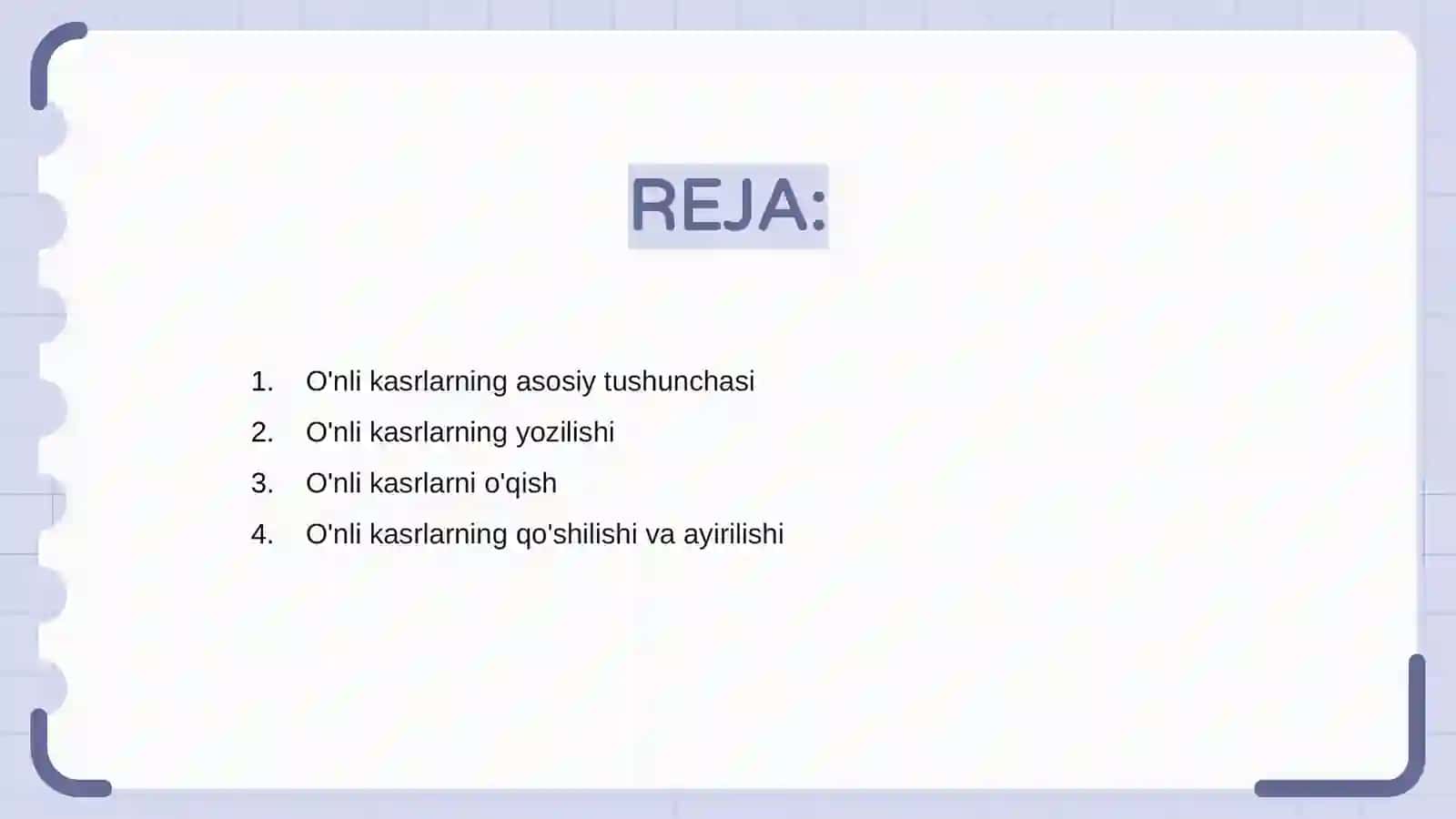 O'nli kasrlar 2