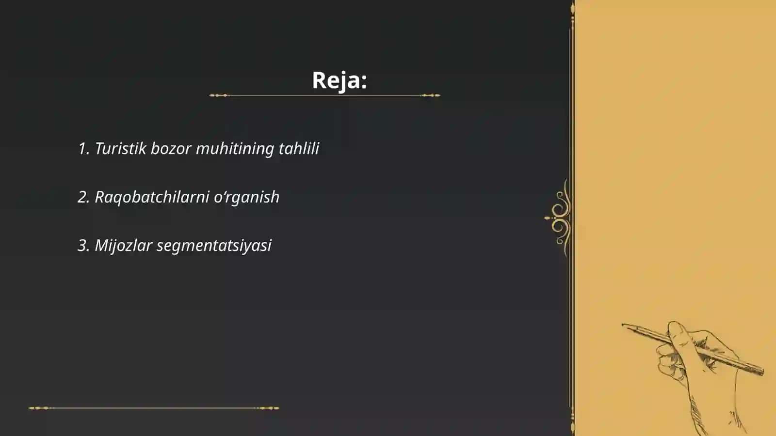 Turistik korxonalarning marketing muhiti tadqiqoti 2