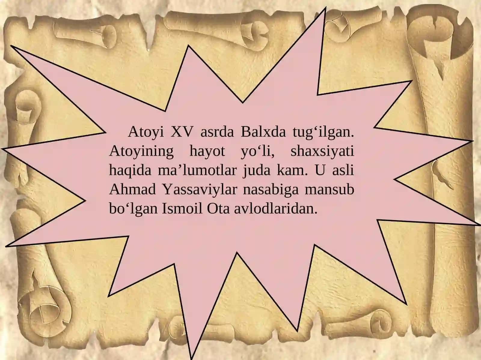 ATOYI (XV asr) 2