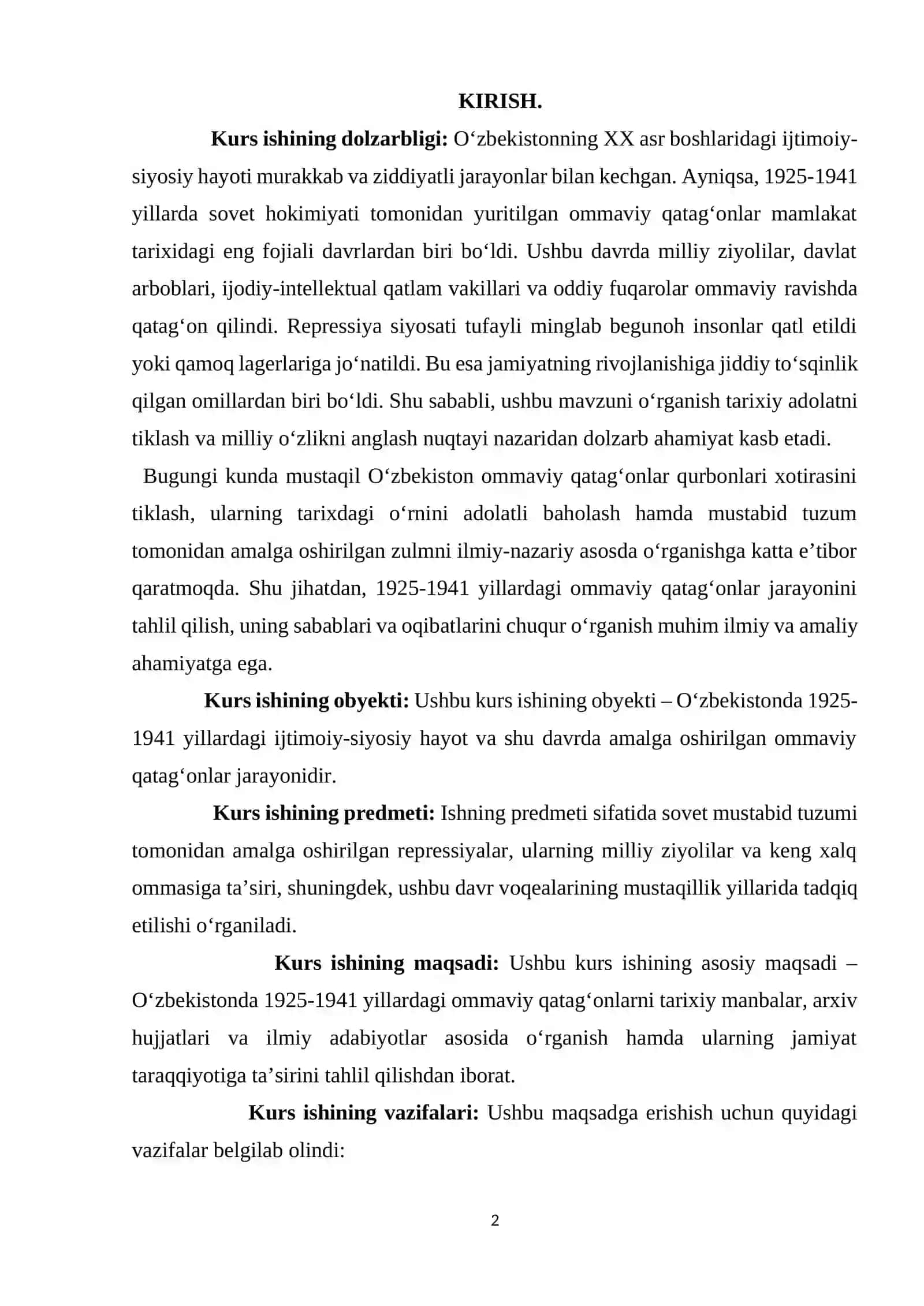 OʻZBEKISTONNING 1925–1941 YILLARDAGI TARIXINI YORITUVCHI MANBALAR; QATAGʻONLAR TARIXI AKS ETGAN HUJJATLAR 2