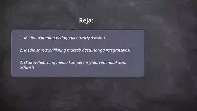 Media ta'limning pedagogikada tutgan o'rni va ahamiyati 2