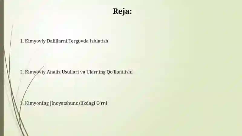 Kriminalistikada kimyoning oʻrni 2