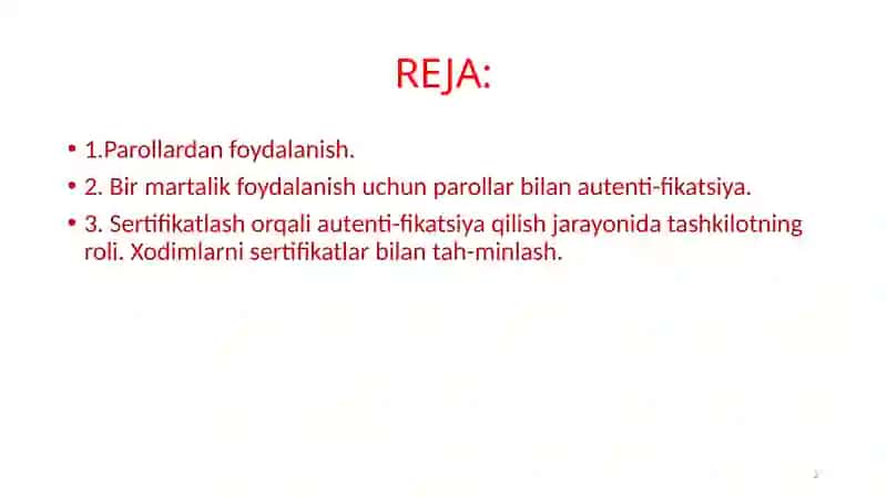 Parol va sertifikatlar asosida autentifikatsiya 2