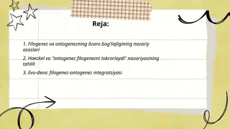 Filogenez va ontogenezning õzaro bog'liqligi 2