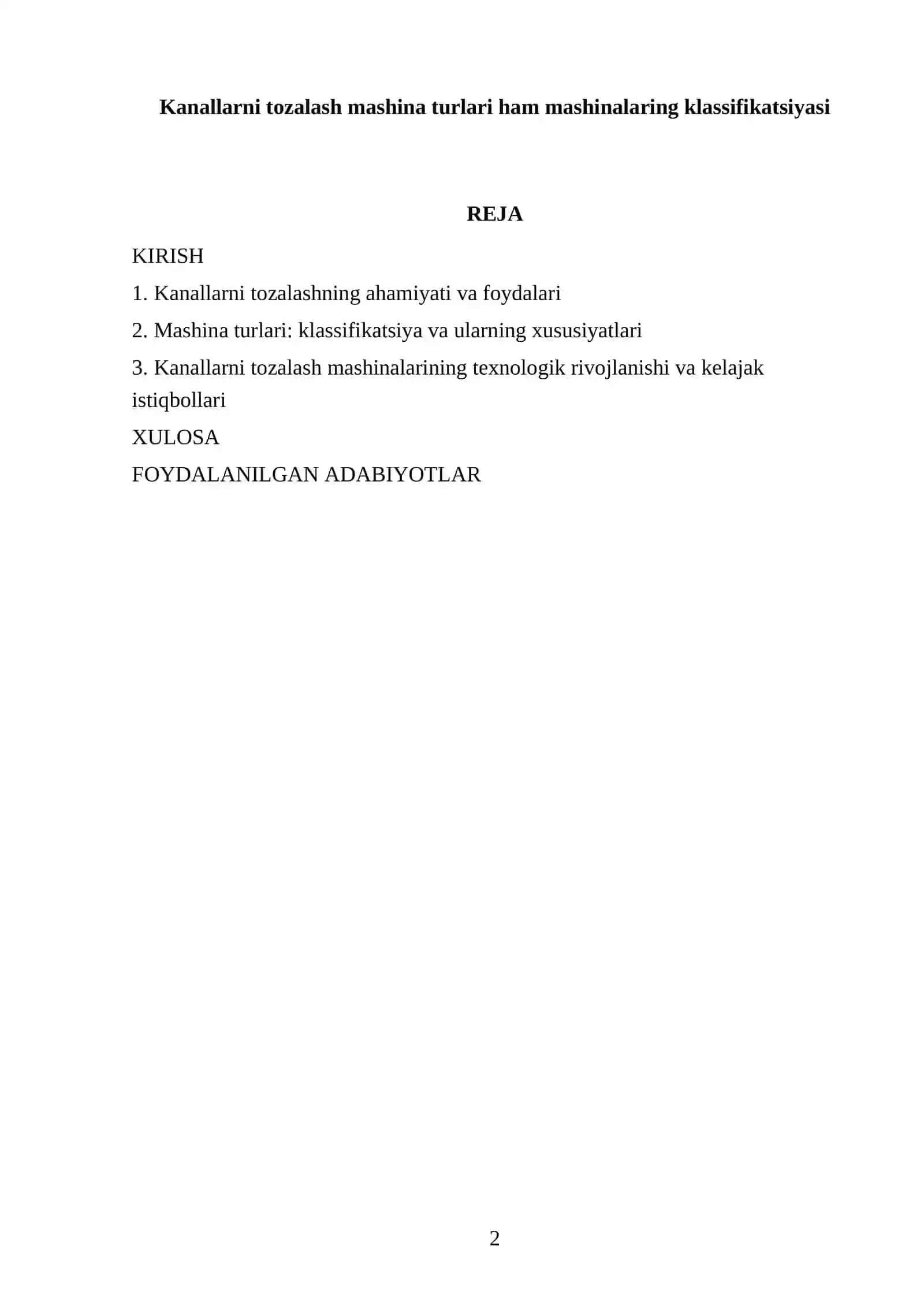 Kanallarni tozalash mashina turlari ham mashinalaring klassifikatsiyasi 2