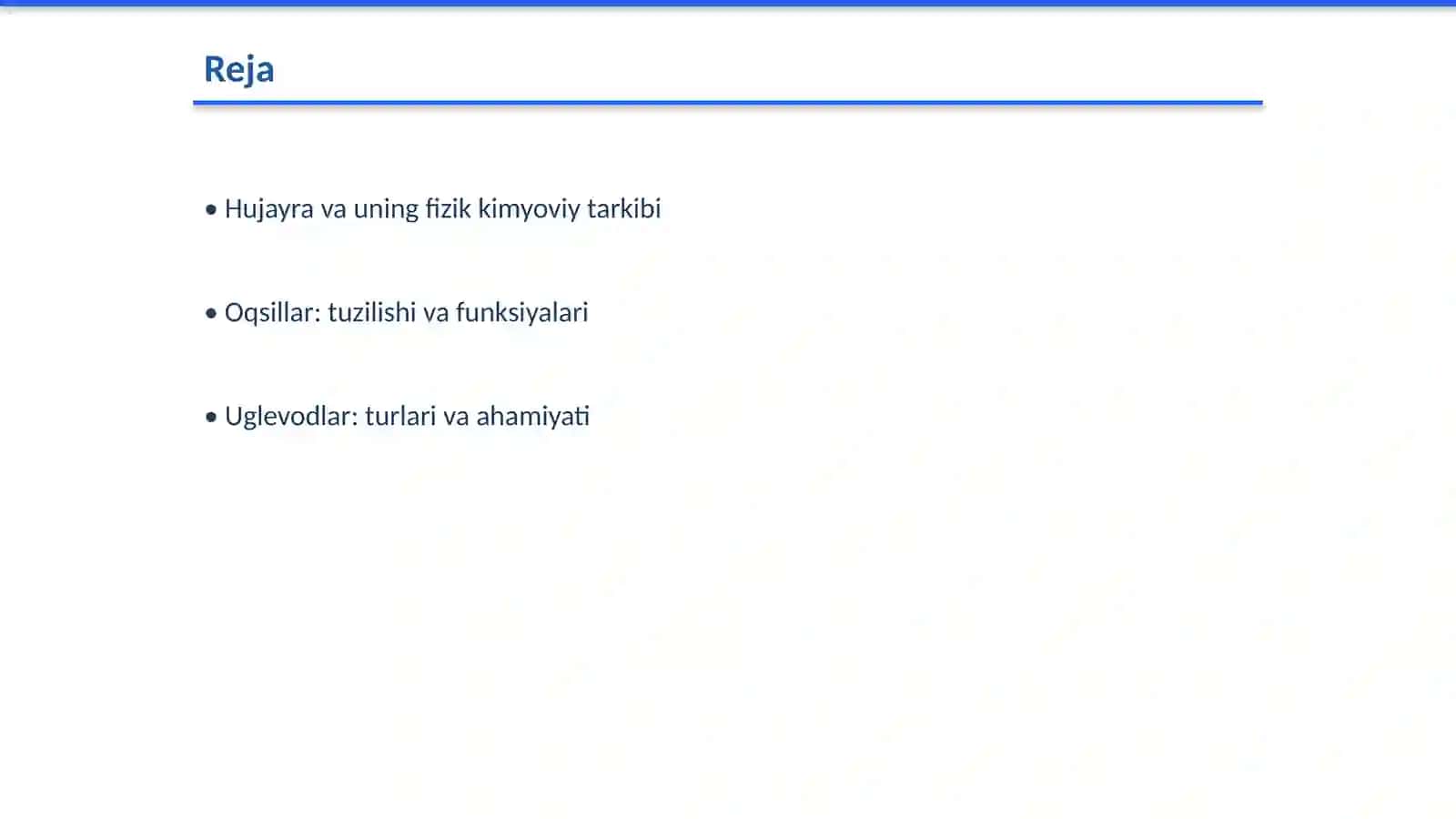 Hujayra va uning fizik kimyoviy tarkibi 2