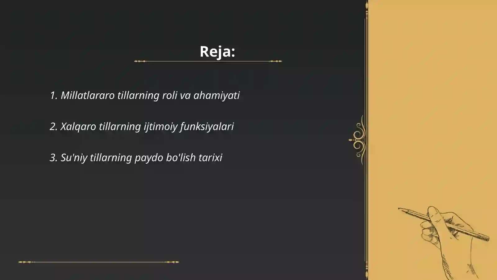 Millatlararo tillar. Xalqaro tillar. Su'niy tillar 2