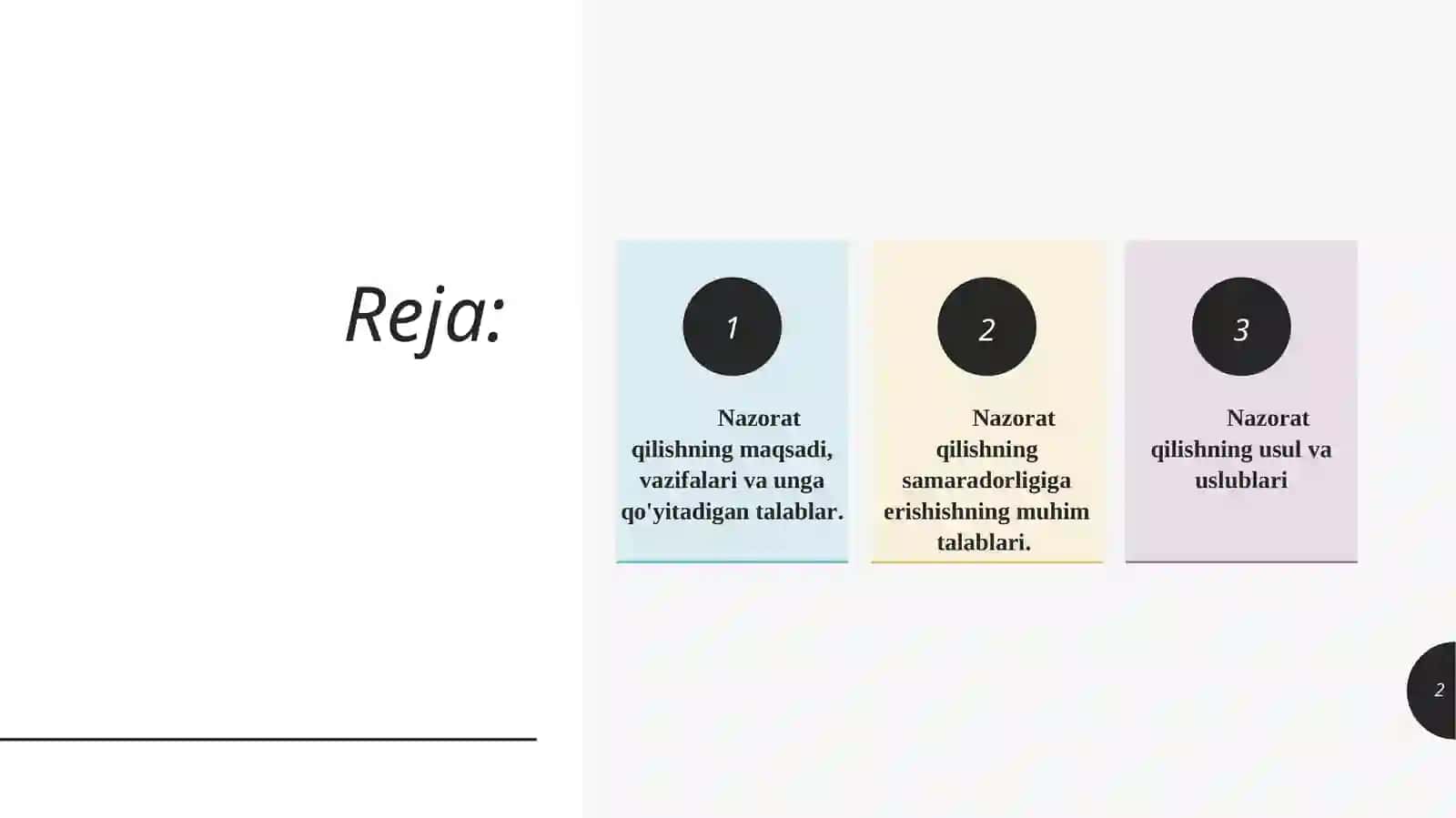 Maktabgacha ta'lim bo'limlari tomonidan maktabgacha ta'lim tashkilotlarini nazorat qilish 2