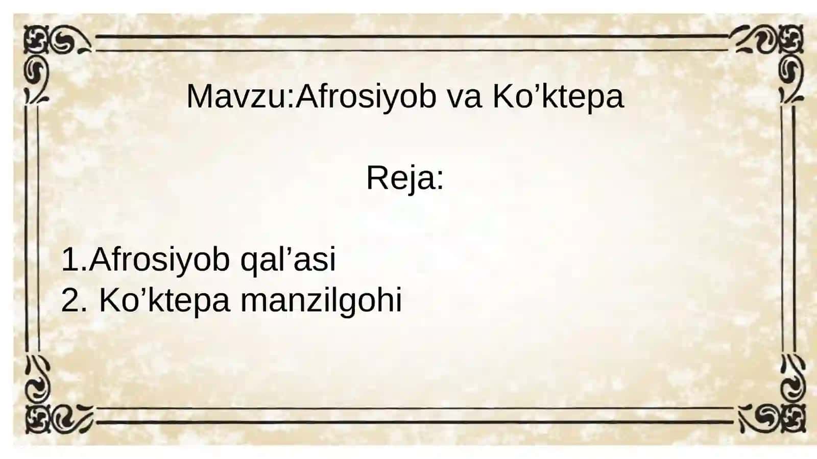 Arxeologiya yo'nalishi slayd ishi 2