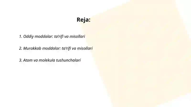Oddiy va murakkab moddalar 2