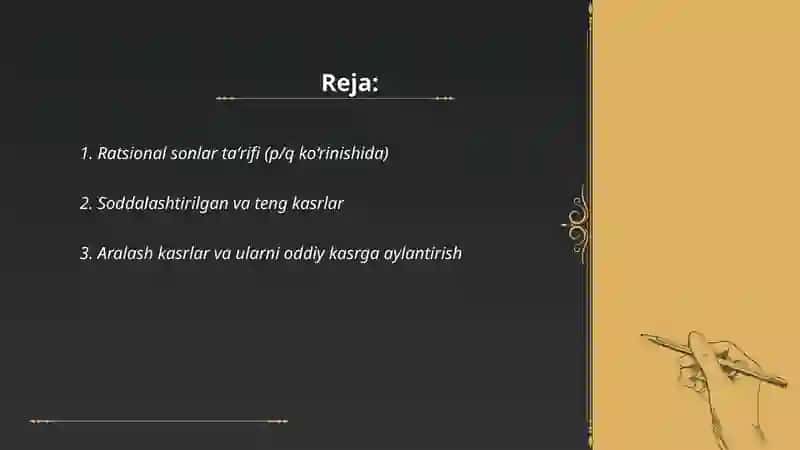 Ratsional sonlar 2