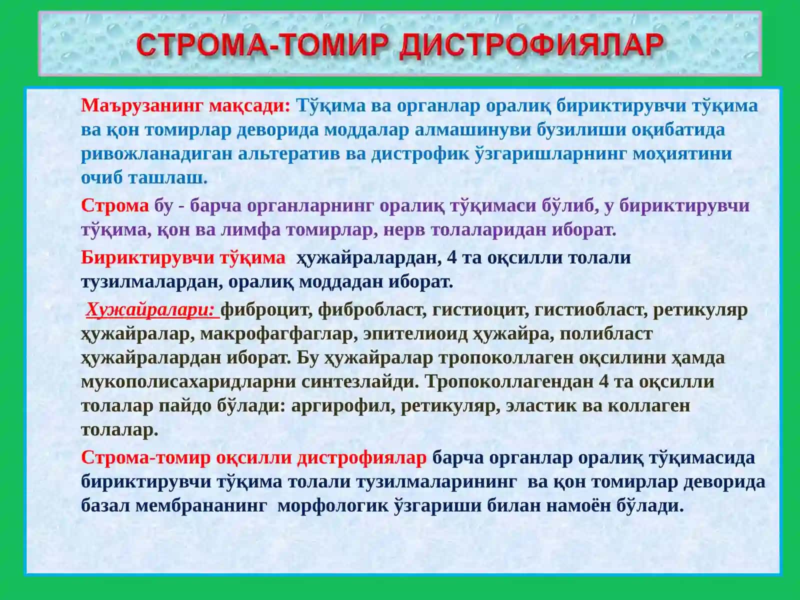 СТРОМАЛ – ТОМИРЛИ ДИСТРОФИЯЛАР 2