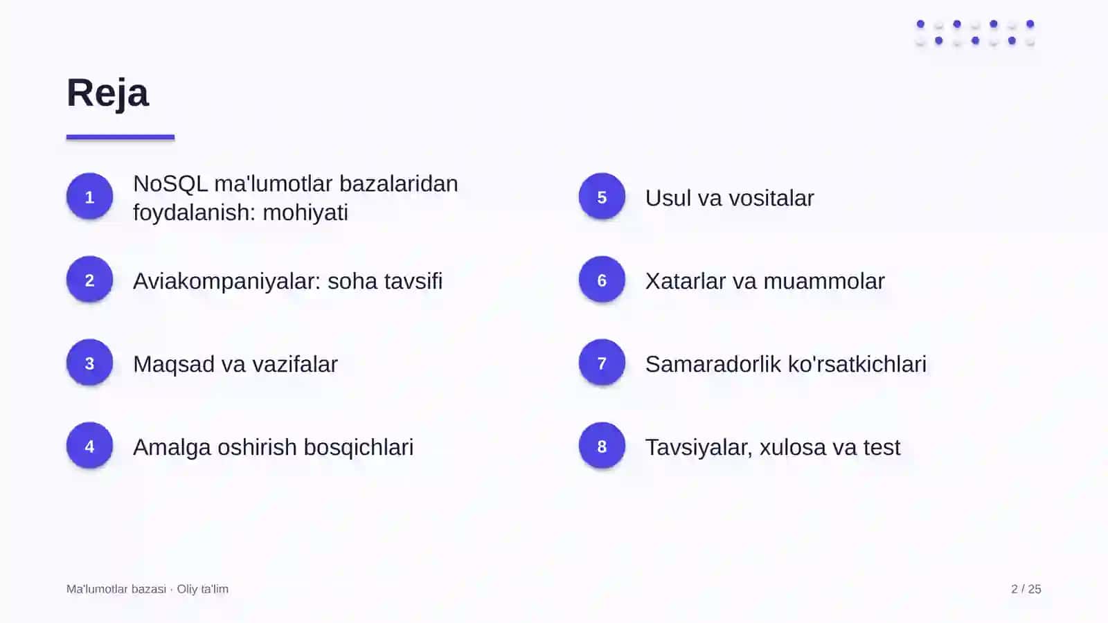 Aviakompaniyalarda NoSQL ma'lumotlar bazalaridan foydalanish 2
