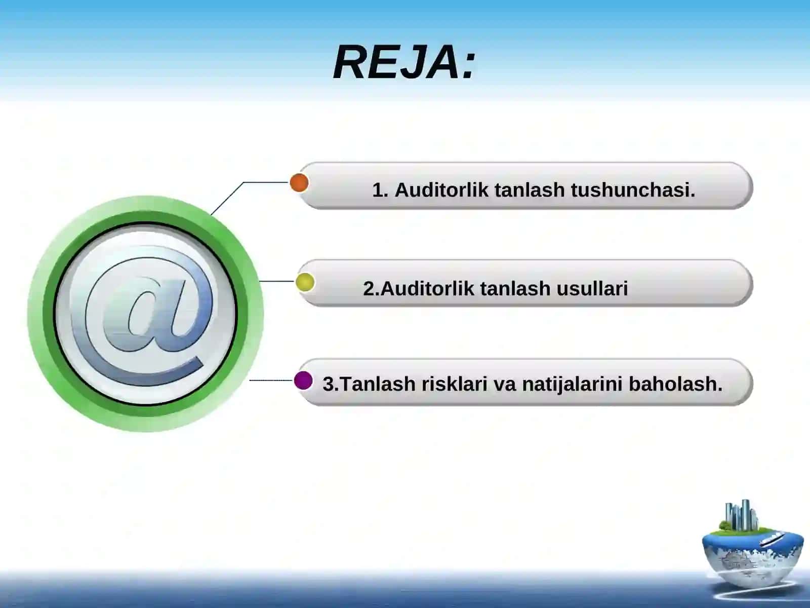 AUDITORLIK TANLASH 2