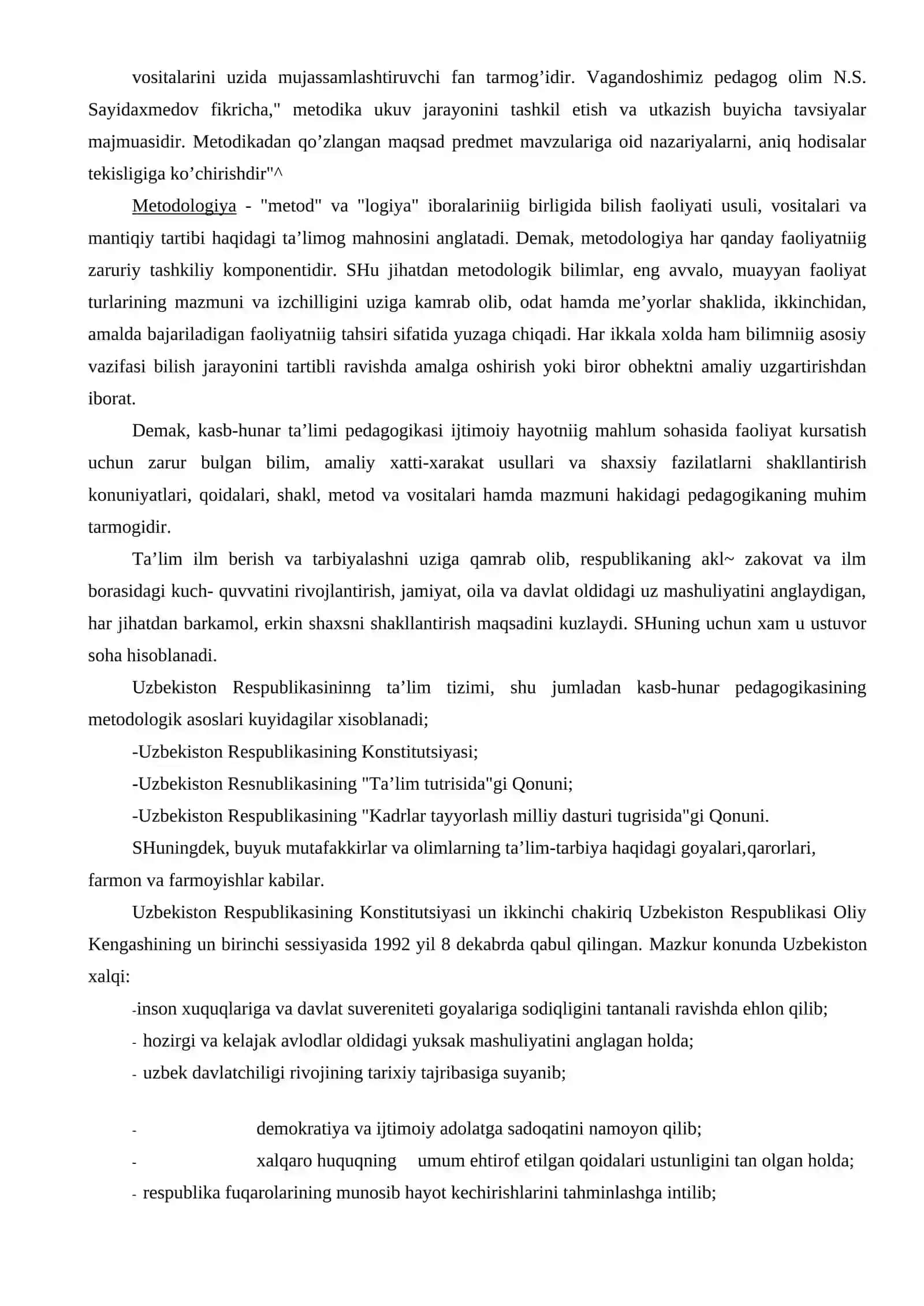 Kasb-hunar pedagogikasining huquqiy- me’yoriy asoslari 2