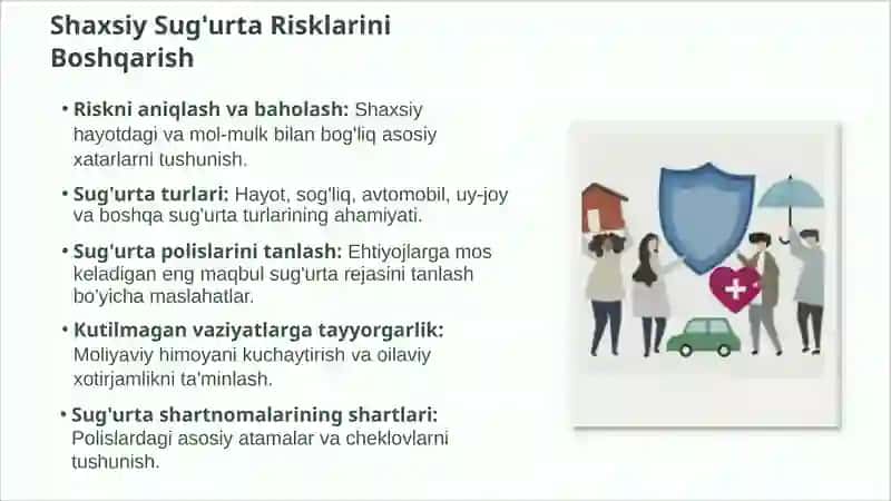 Shaxsiy Sug'urta Risklarini Boshqarish 2