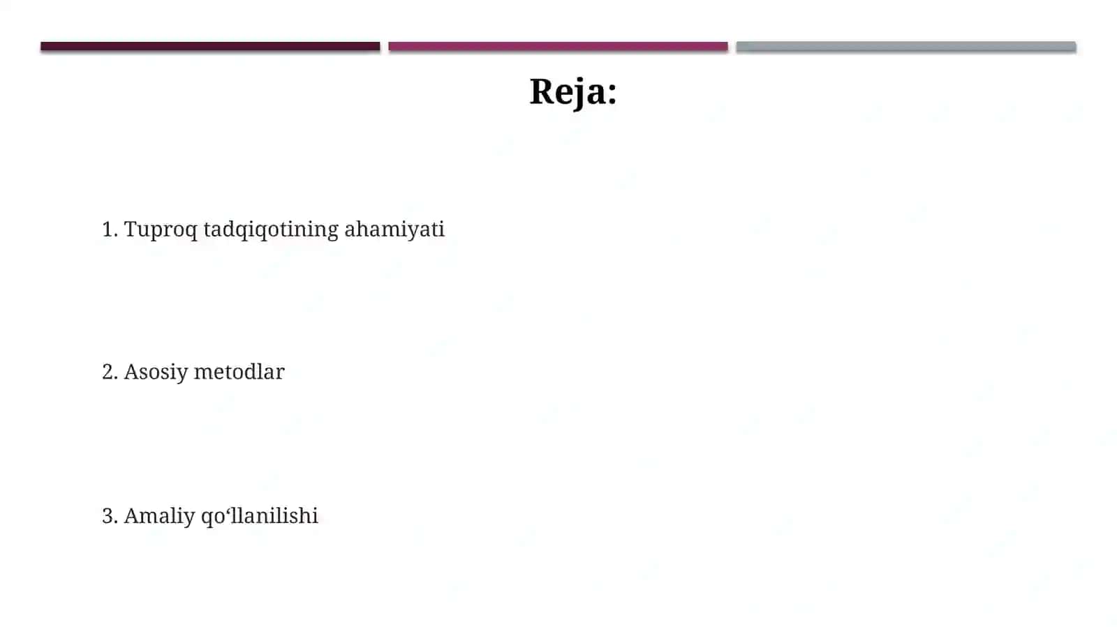 Tuproqlar geografiyasida tadqiqot metodlari 2