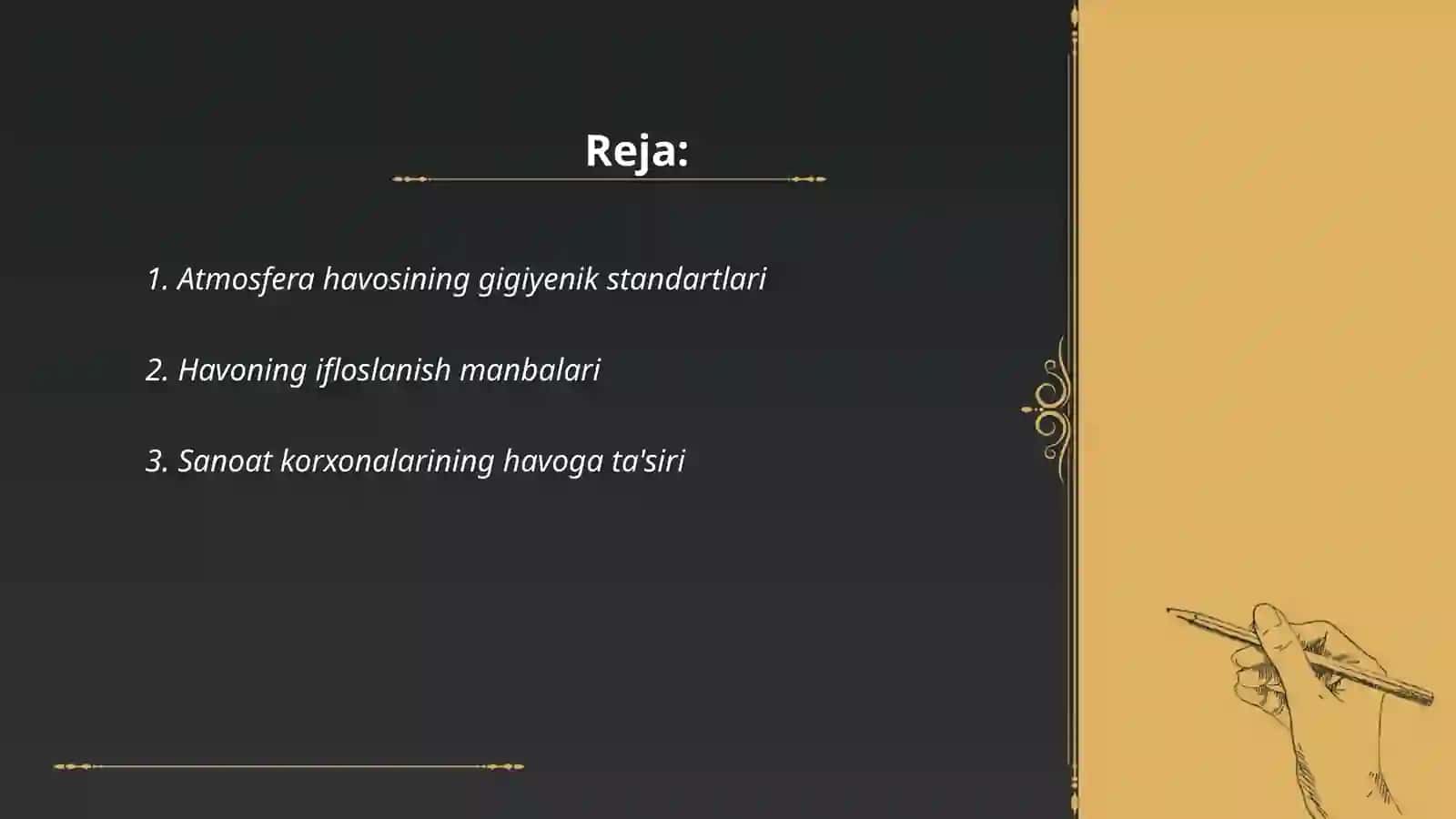 Atmosfera havosi, suv, tuproqning nomuvofiq omillarini gigiyenik reglamentlashga boʻlgan umumiy yondashishlar 2