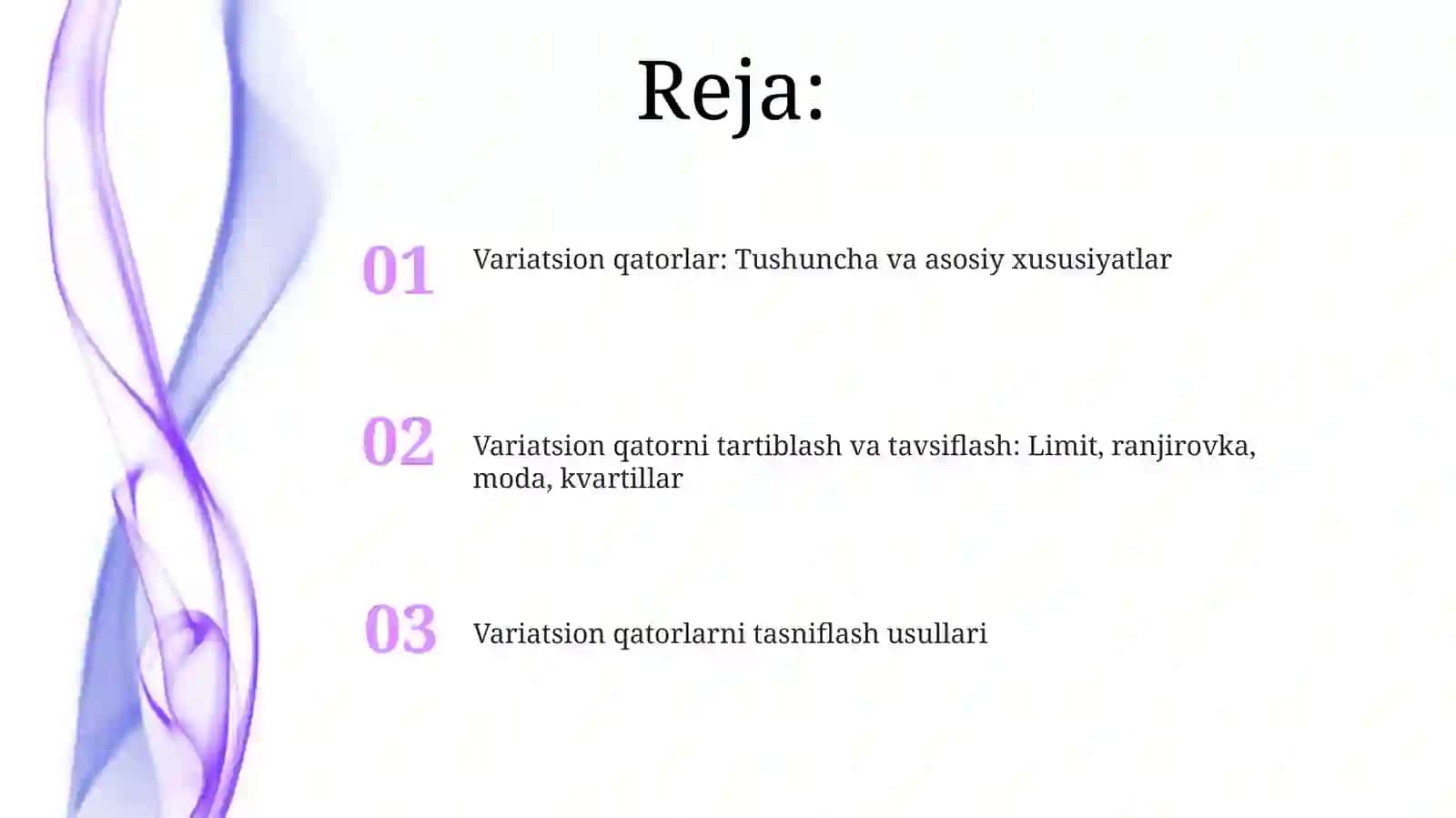 Ma'lumotlarni tavsiflash va eng sodda tahlil metodlari 2