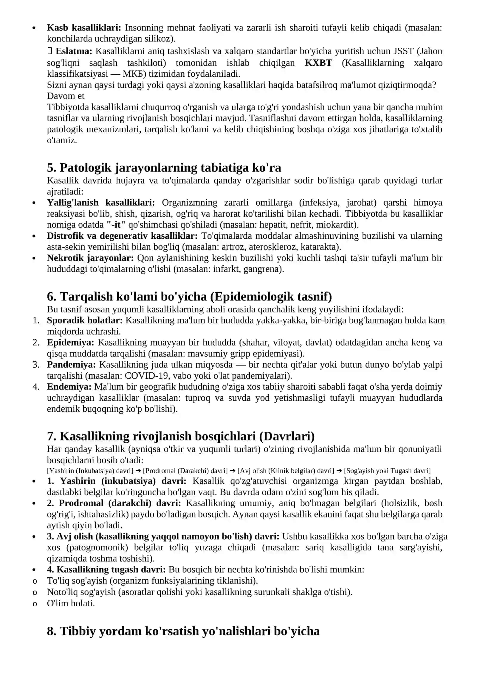 Kasallik turlari haqida 2