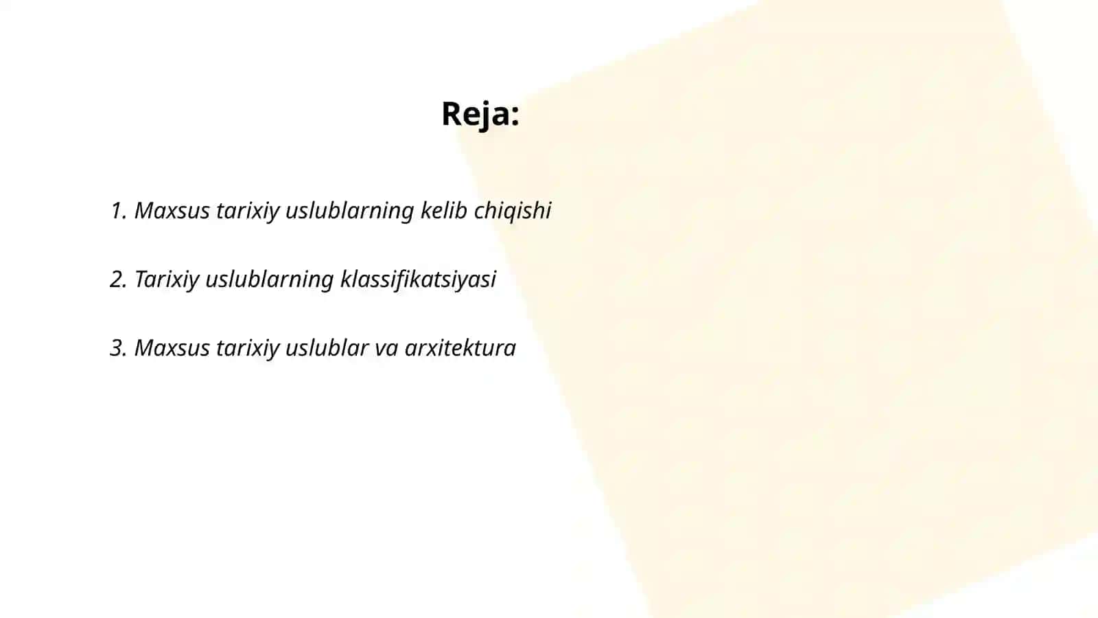 Maxsus tarixiy uslublar 2