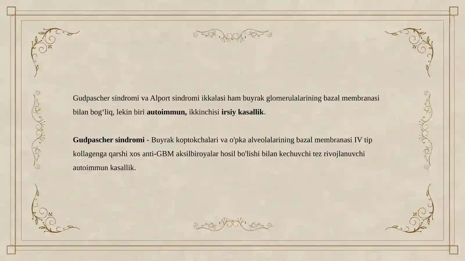 Gudpaschersindromi va Alportsindromi 2