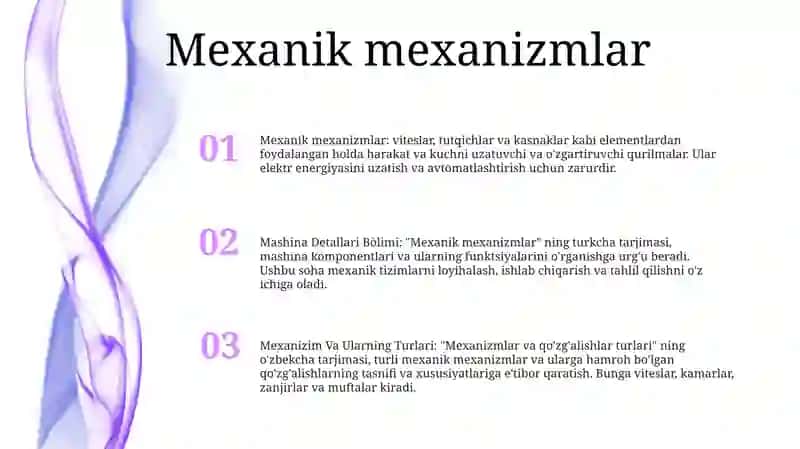 Mashina Detallari Bòlimi.Mexanizim Va Ularning Turlari 2