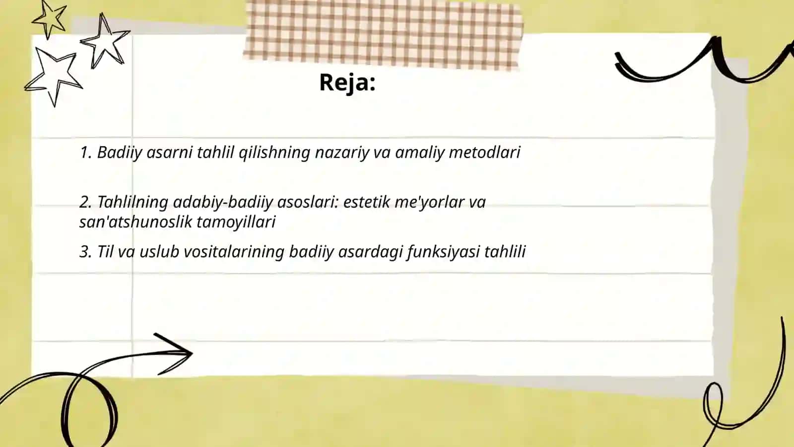 Badiiy asarni tahlil qilish 2