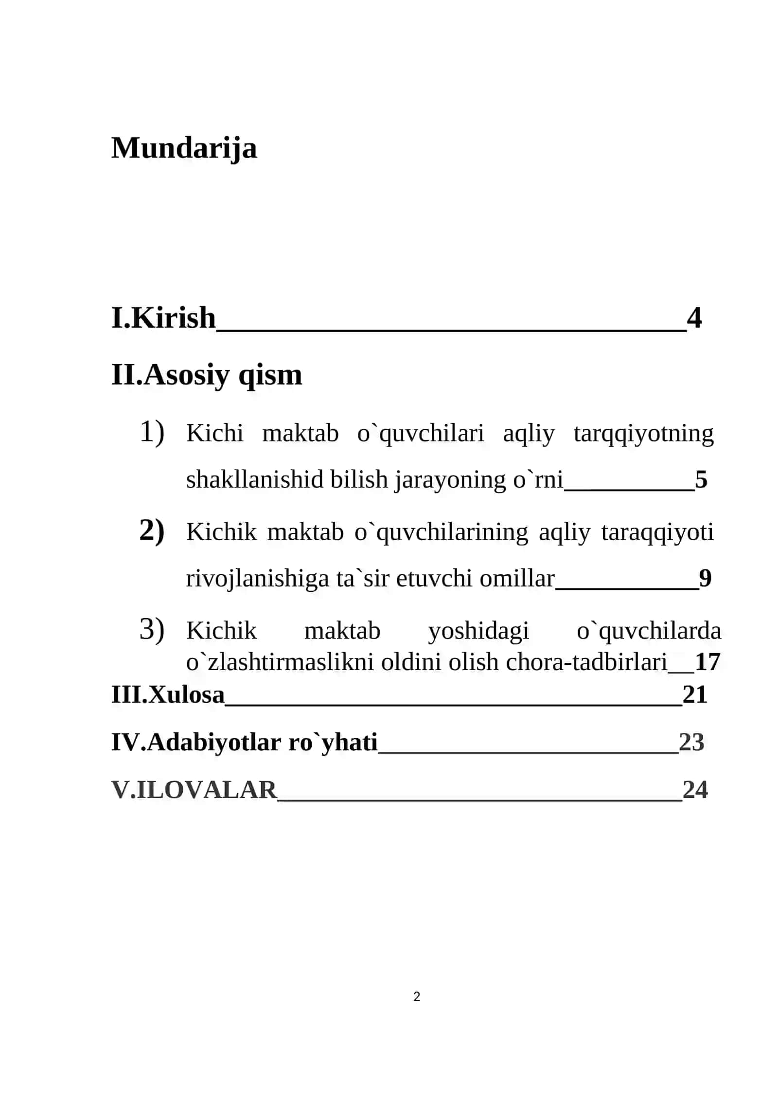 Kichik maktab yoshidagi o`quvchilarning o`zlashtirishiga ta`sir etuvchi omillar 2